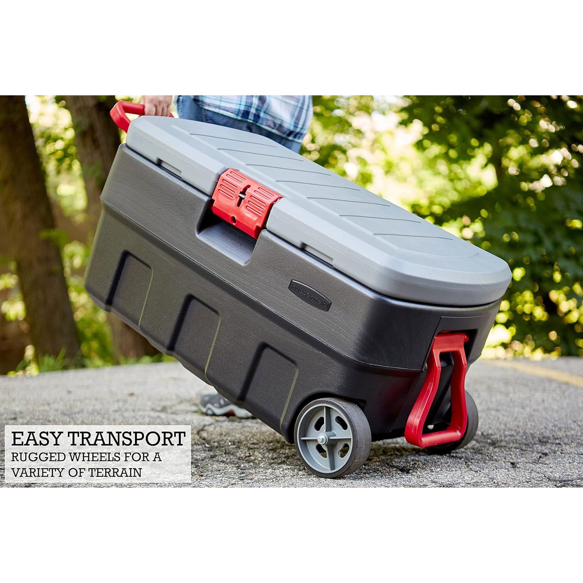 Rubbermaid 35Gal Action Packer Lockable Storage Box Tote with Wheels (Open Box) - VMInnovations