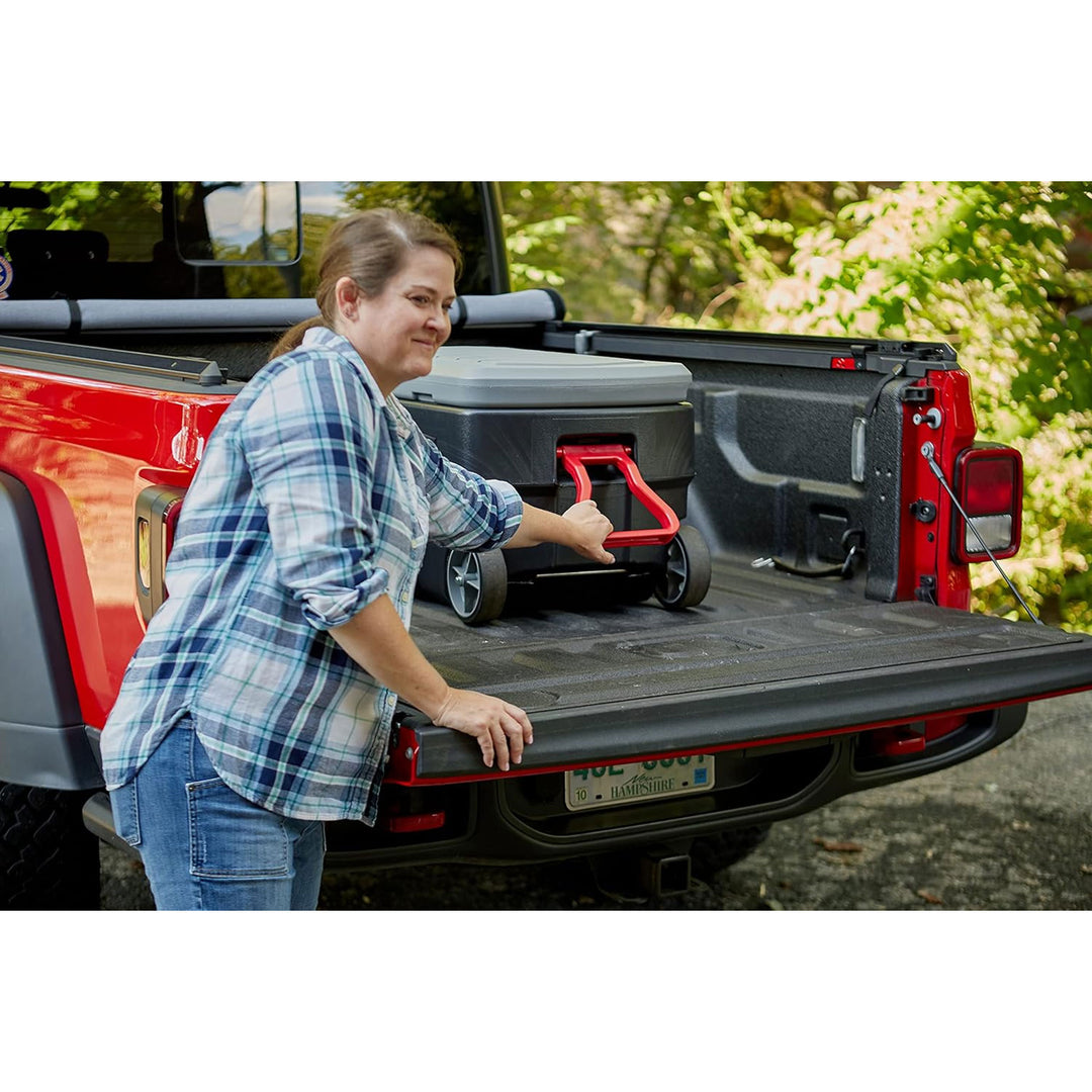 Rubbermaid 35Gal Action Packer Lockable Storage Box Tote with Wheels (Open Box)