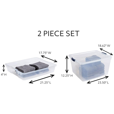 Rubbermaid 4pk 74 Qt Storage Containers w/Lids, Garage & Home, Clear (Open Box) - VMInnovations