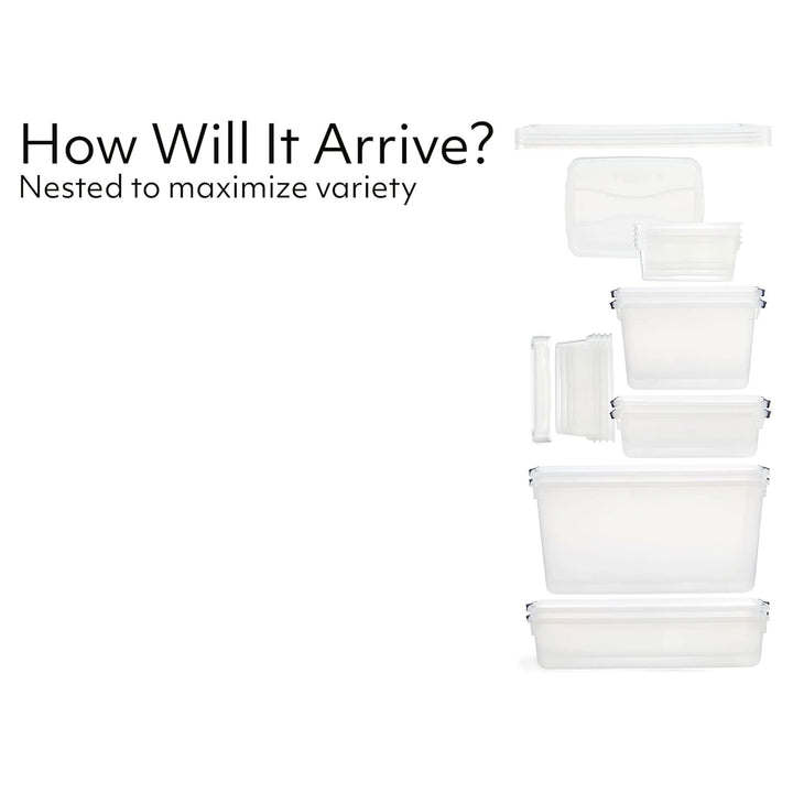 Rubbermaid 16 Pack Stackable Plastic Storage Bins with Snap Tight Lids, Clear