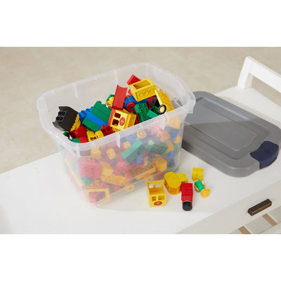 Rubbermaid 6 Pack Roughneck Clear Storage Containers, Stackable Totes, 19 Quart - VMInnovations
