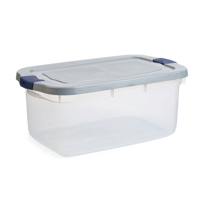 Rubbermaid 5 Pack Roughneck Clear Storage Containers, Stackable Totes, 50 Quart - VMInnovations