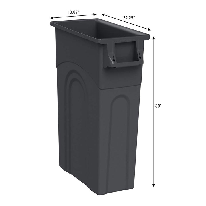 United Solutions 4 Pack 23 Gallon Kitchen Trash Can Garbage Bins, Highboy, Black