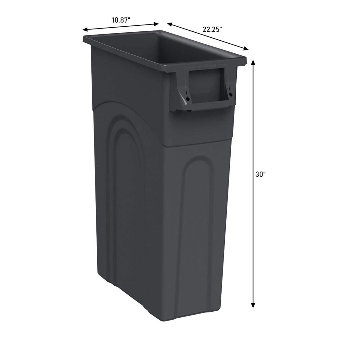 United Solutions 4pk 23 Gallon Kitchen Trash Can Garbage Bins, Black (Open Box)