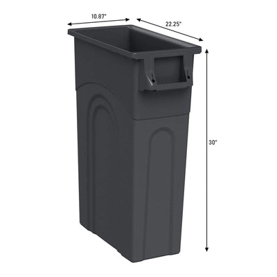 United Solutions 4pk 23 Gallon Kitchen Trash Can Garbage Bins, Black (Open Box)