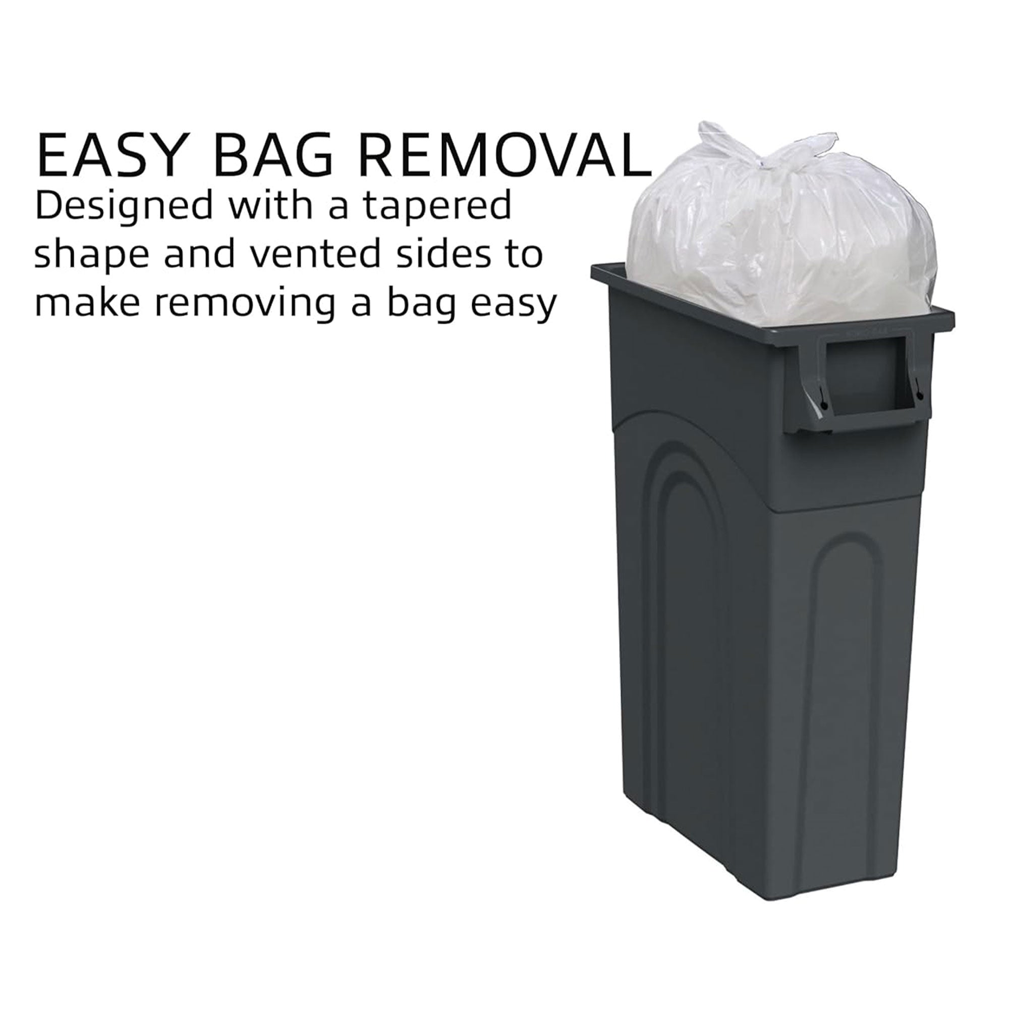 United Solutions 4pk 23 Gal Kitchen Trash Can Garbage Bins, Highboy, Black(Used) - VMInnovations