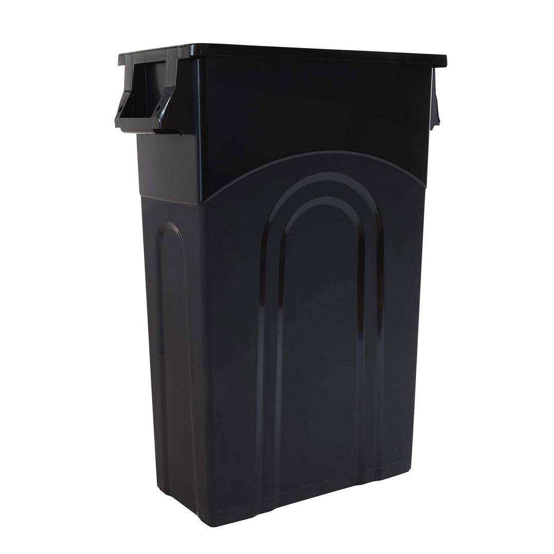 United Solutions 4pk 23 Gallon Kitchen Trash Can Garbage Bins, Black (Open Box)
