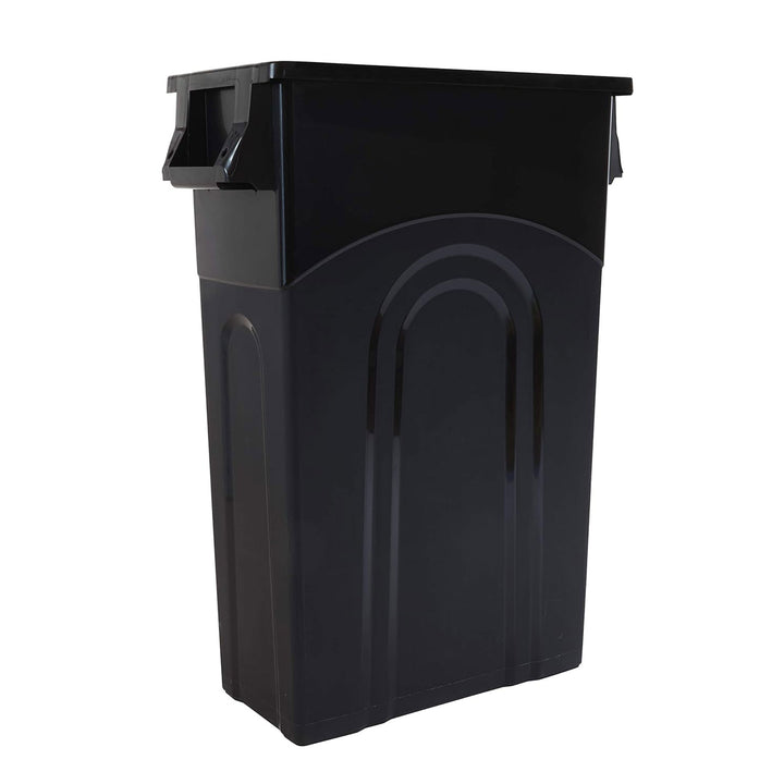 United Solutions 4pk 23 Gallon Kitchen Trash Can Garbage Bins, Black (Open Box)