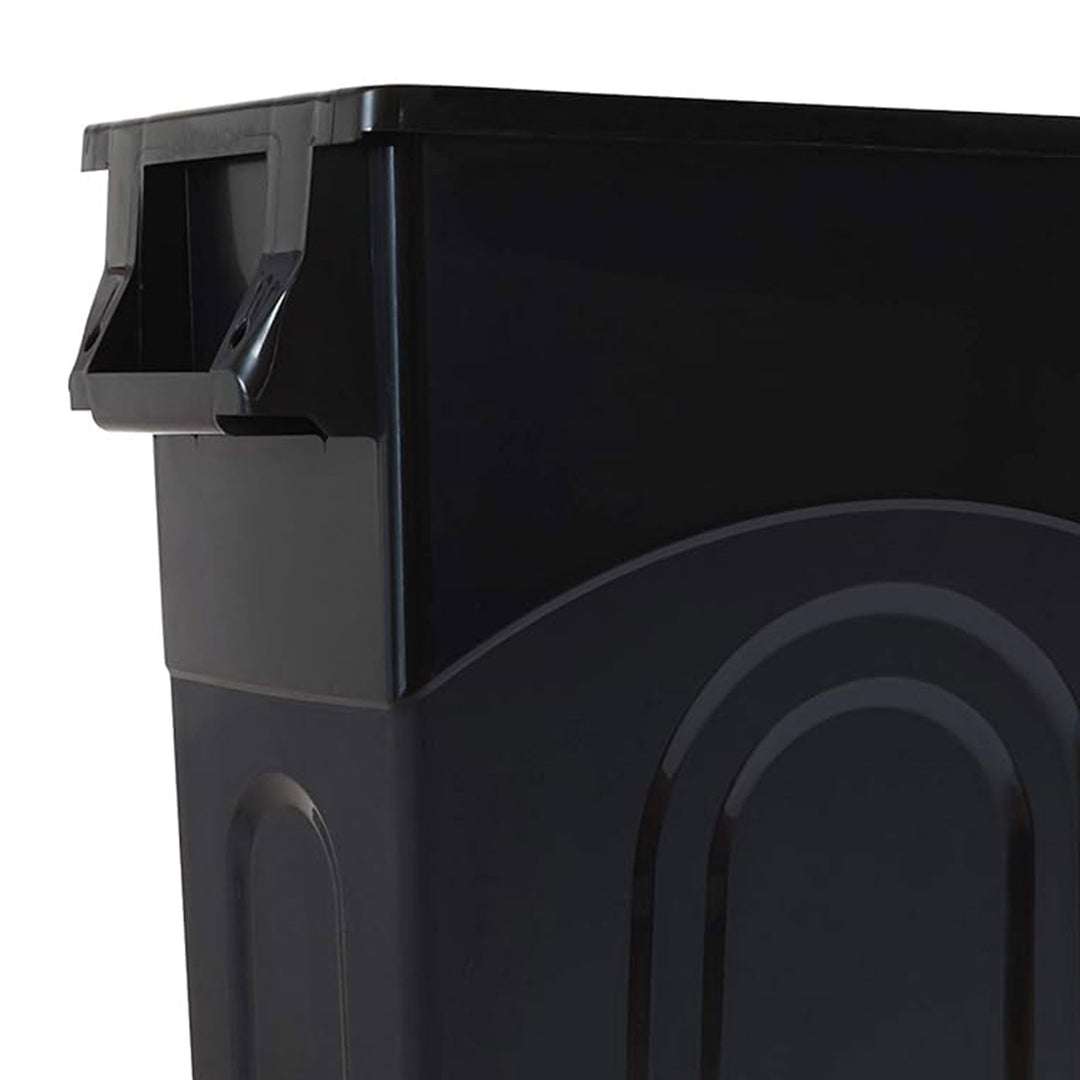 United Solutions 4pk 23 Gallon Kitchen Trash Can Garbage Bins, Black (Open Box)