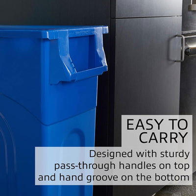 United Solutions 4 Pack Highboy Recycling Bin, Slim Trash Can, 23 Gallon (Used) - VMInnovations
