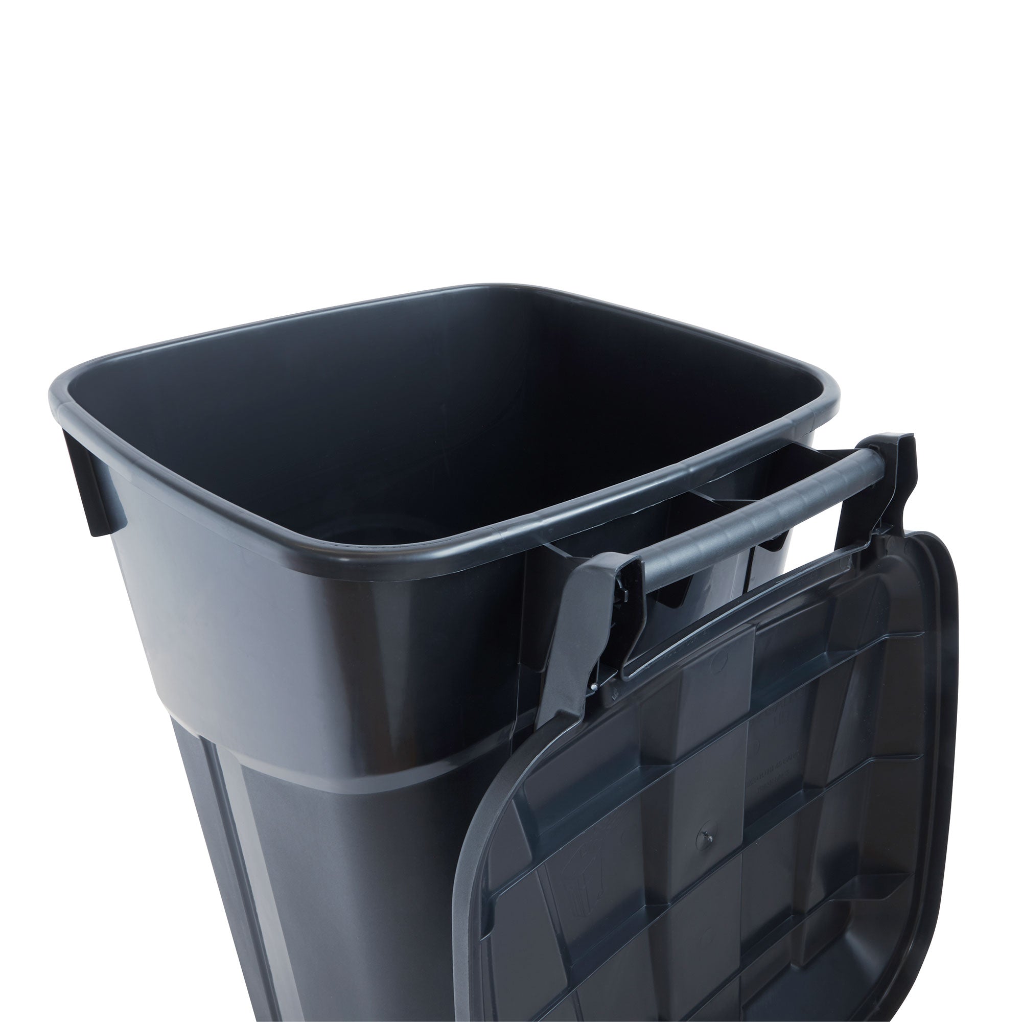 United Solutions 2 Pack Outdoor Trash Can w/Lid & Wheels, 32Gal, Black(Open Box) - VMInnovations