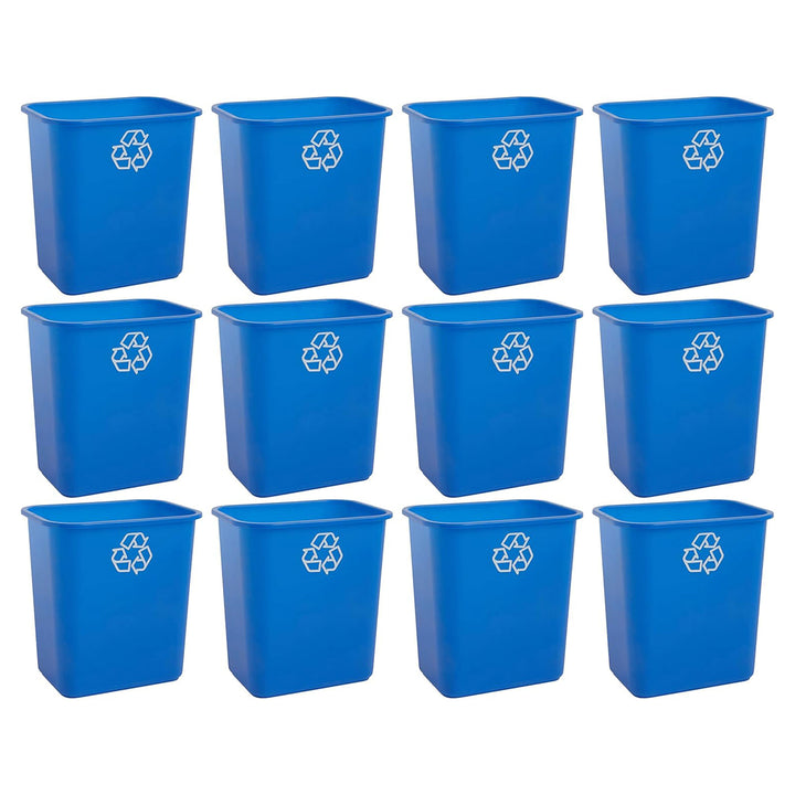 United Solutions 12pk Open Top Recycling Bin Space Saving Can, 7 Gal (Open Box)