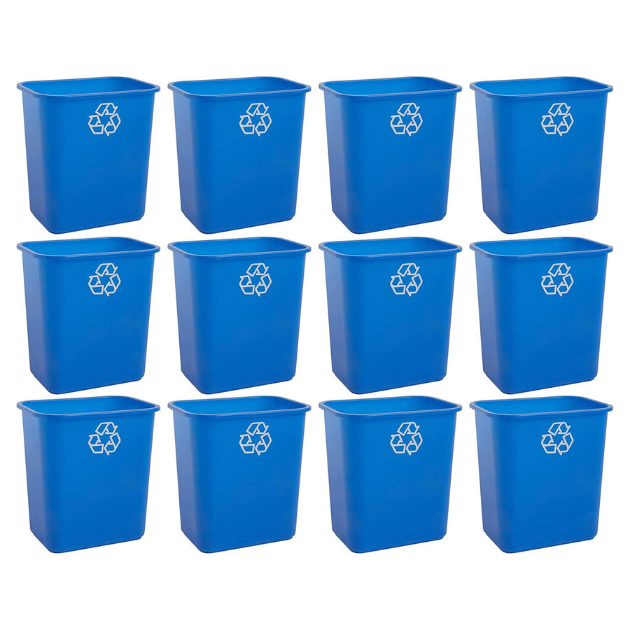 United Solutions 12pk Open Top Recycling Bin Space Saving Can, 7 Gal (Open Box) - VMInnovations