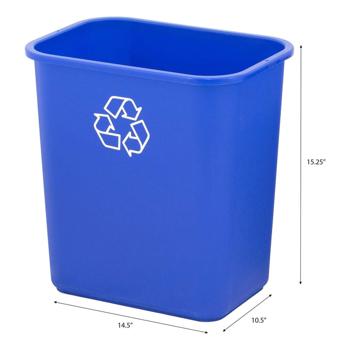 United Solutions 12pk Open Top Recycling Bin Space Saving Can, 7 Gal (Open Box)