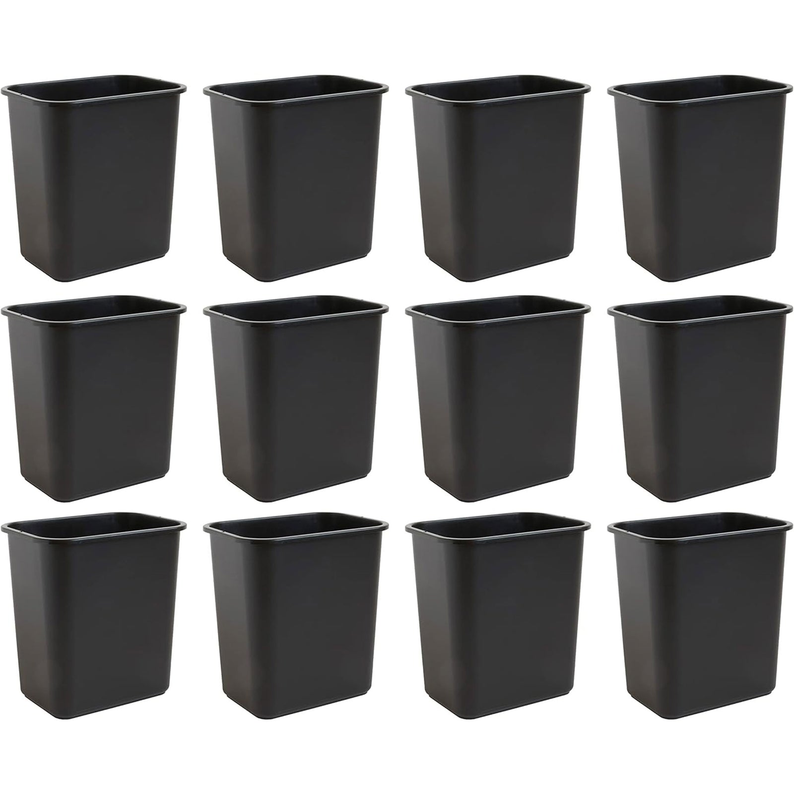 United Solutions 12 Pack Trash Wastebasket for Commercial and Kitchen, 7 Gallon - VMInnovations