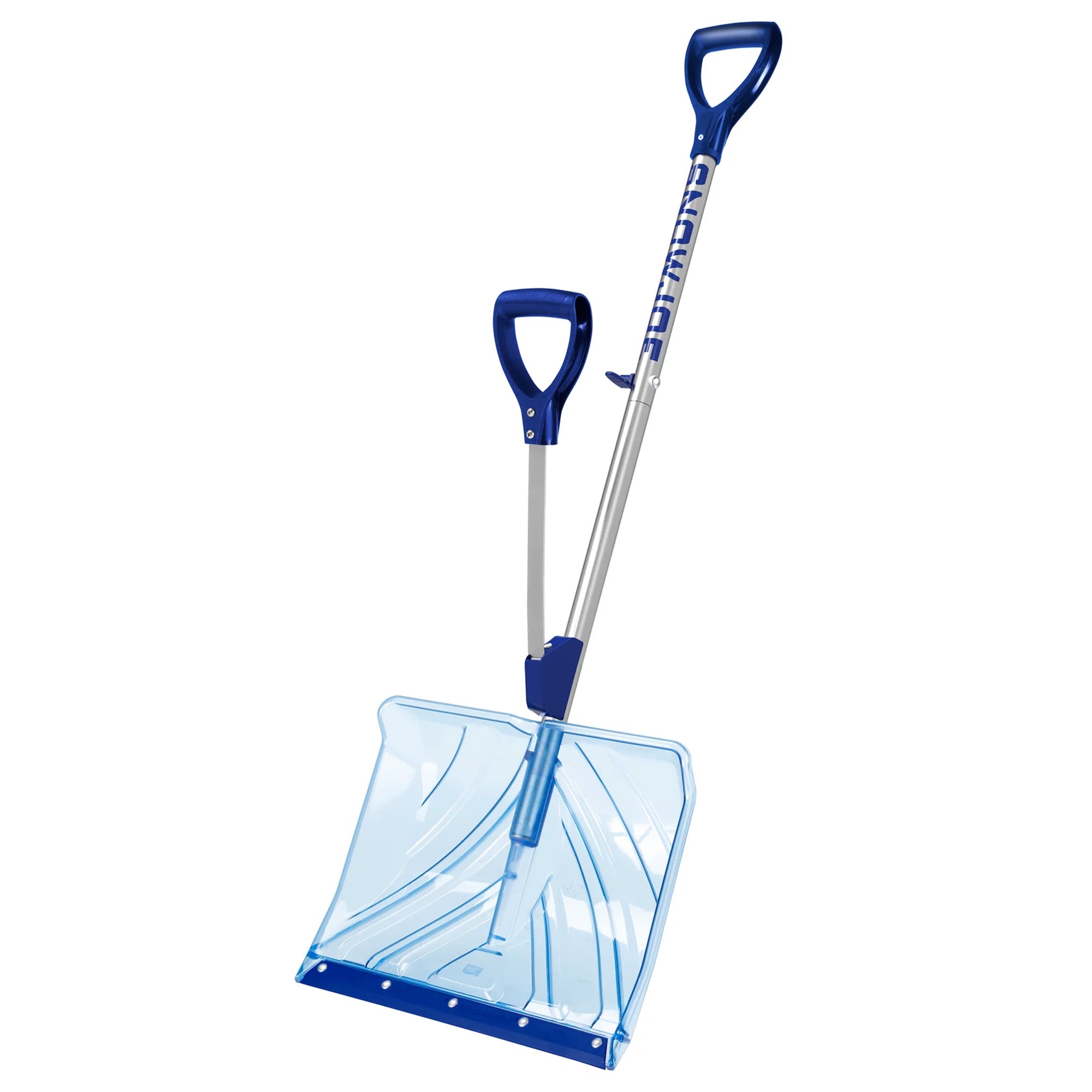 Snow Joe Shovelution Snow Shovel with Spring Assist & Telescoping Broom, Blue