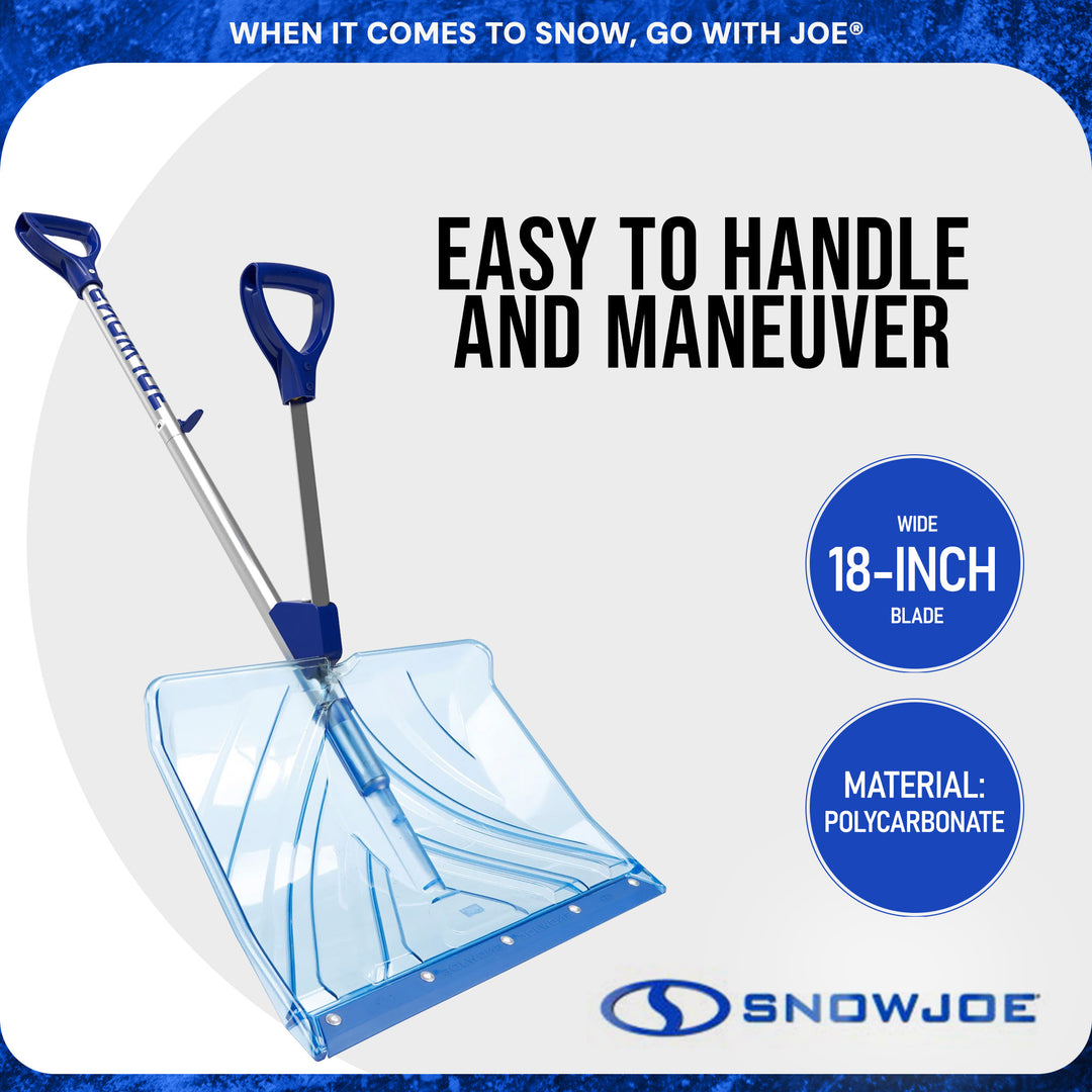 Snow Joe Shovelution Snow Shovel w/18" Shovel Blade & Assist Handle (Open Box)