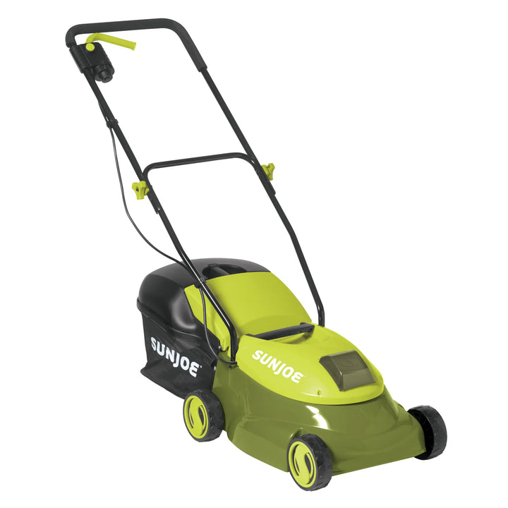 Sun Joe MJ401C-PRO 14" 28V Cordless Push Lawn Mower, Steel Blade, Rear Discharge