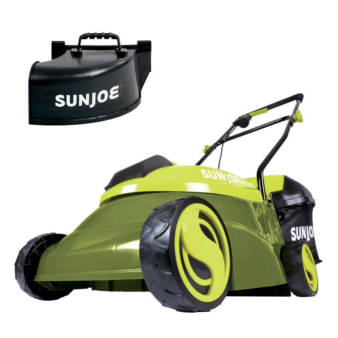 Sun Joe MJ401C-PRO 14" 28V Cordless Push Lawn Mower, Steel Blade, Rear Discharge