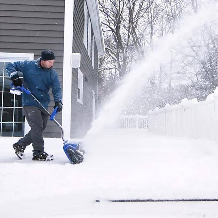 Snow Joe 24-Volt Cordless Battery-Powered Snow Shovel Bundle, Blue (Open Box)