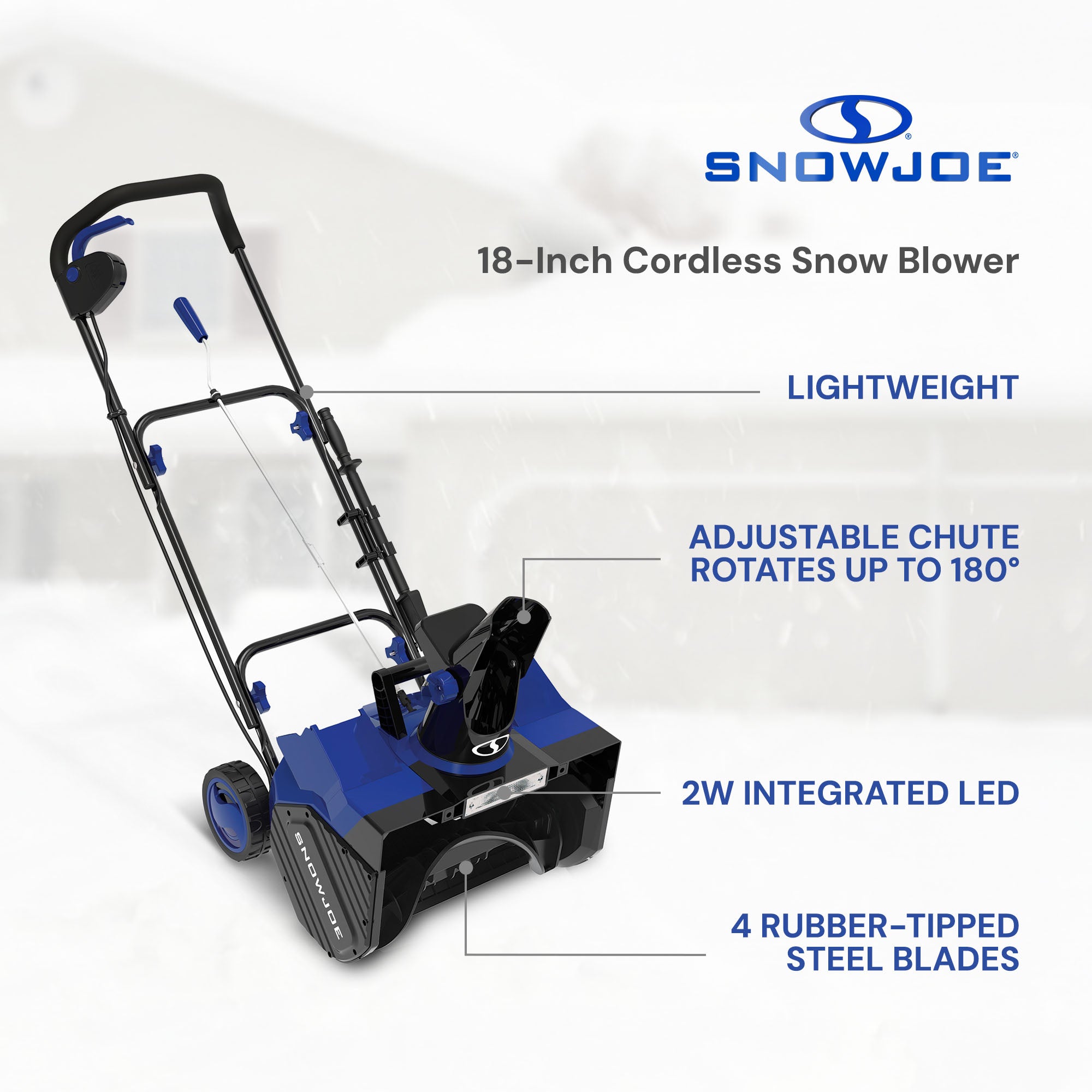 Snow Joe 24V Snow Blower, 2x4.0-Ah Batteries, Dual Charger & Cover (For Parts)