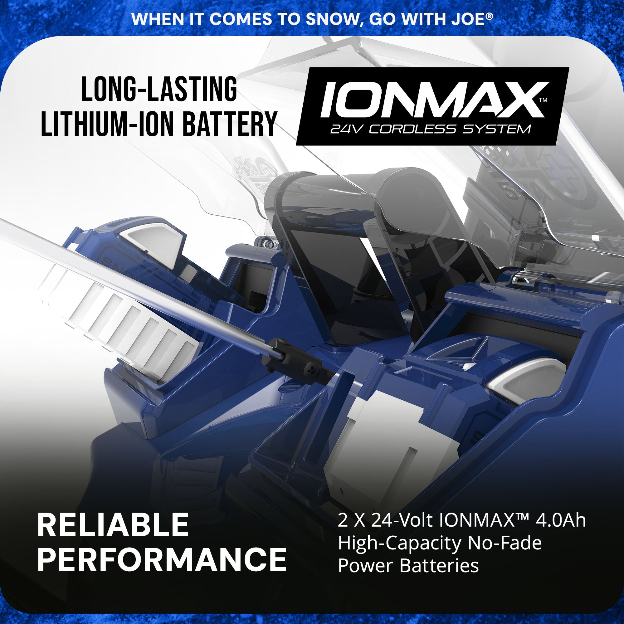 Snow Joe 24V Electric Snow Blower IONMAX & Windshield Ice Scraper Broom Combo