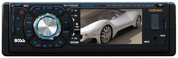 BOSS BV7325B 3.2" LCD DVD/CD/USB SD Bluetooth Receiver + 2) 5x7" 450W Speakers