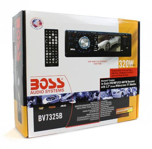 BOSS BV7325B 3.2" LCD DVD/CD/USB SD Bluetooth Receiver + 2) 5x7" 450W Speakers