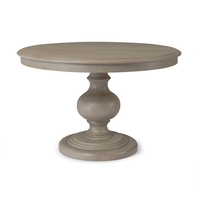 Zola Classical Round Wooden Dining Table in Antiqued Grey Finish - VMInnovations