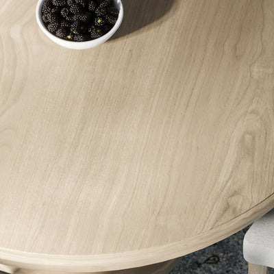 Zola Classical Round Wooden Dining Table in Antiqued Grey Finish - VMInnovations