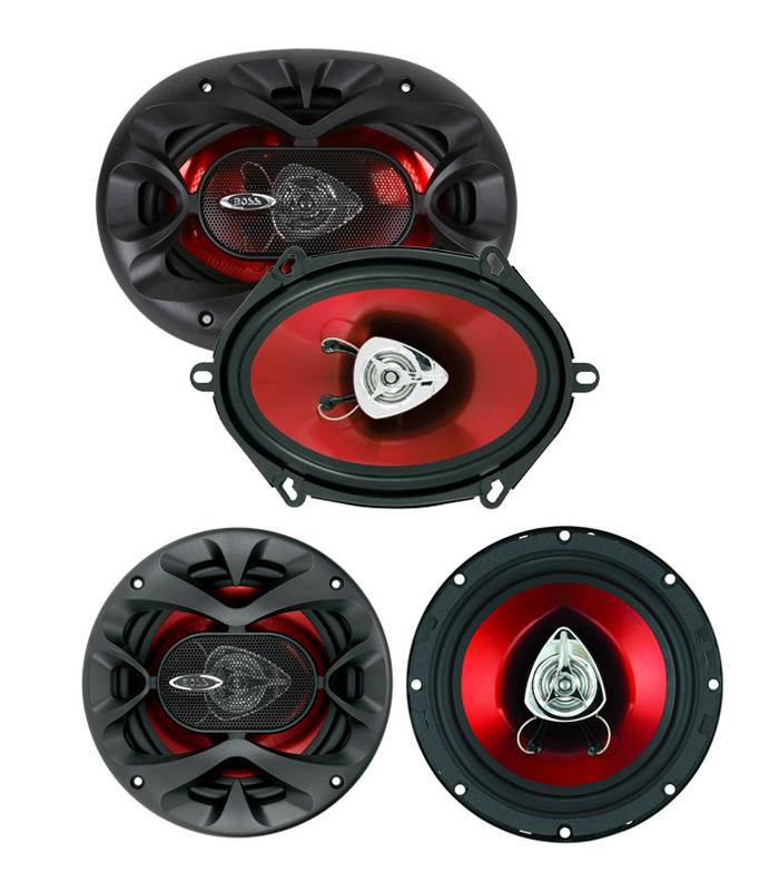 2 BOSS CH5720 5x7" 2-Way 450W Car Audio Speakers and 2 BOSS 6.5" 250W Speakers