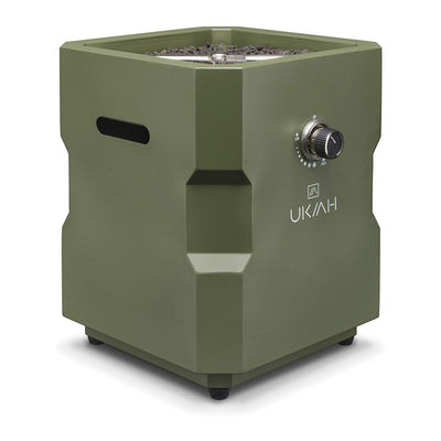 UKIAH Tailgater X Portable Outdoor Propane Fire Pit Table, 48000 BTU, Green - VMInnovations