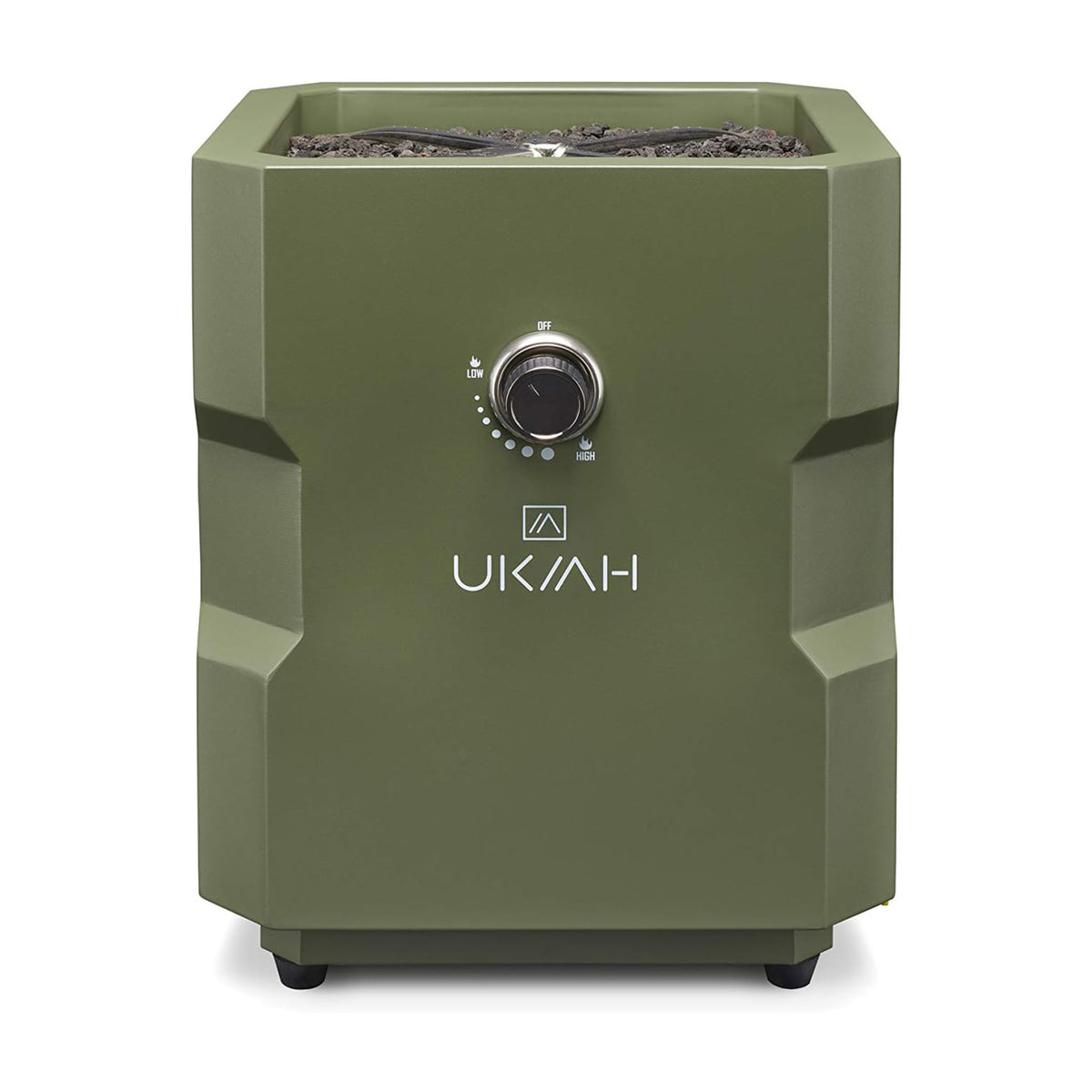 UKIAH Tailgater X Portable Outdoor Propane Fire Pit Table, 48000 BTU, Green - VMInnovations