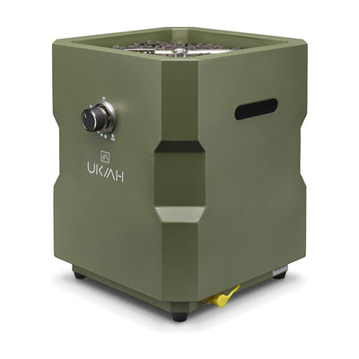 UKIAH Tailgater X Portable Outdoor Propane Fire Pit Table, 48000 BTU, Green - VMInnovations