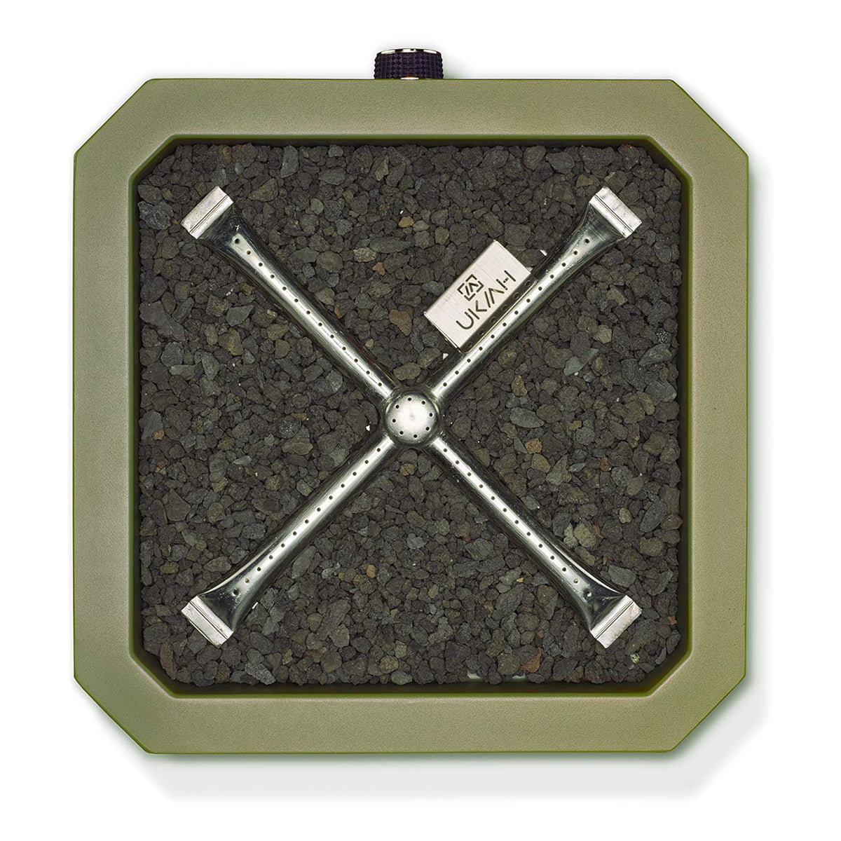 UKIAH Tailgater X Portable Outdoor Propane Fire Pit Table, 48000 BTU, Green - VMInnovations