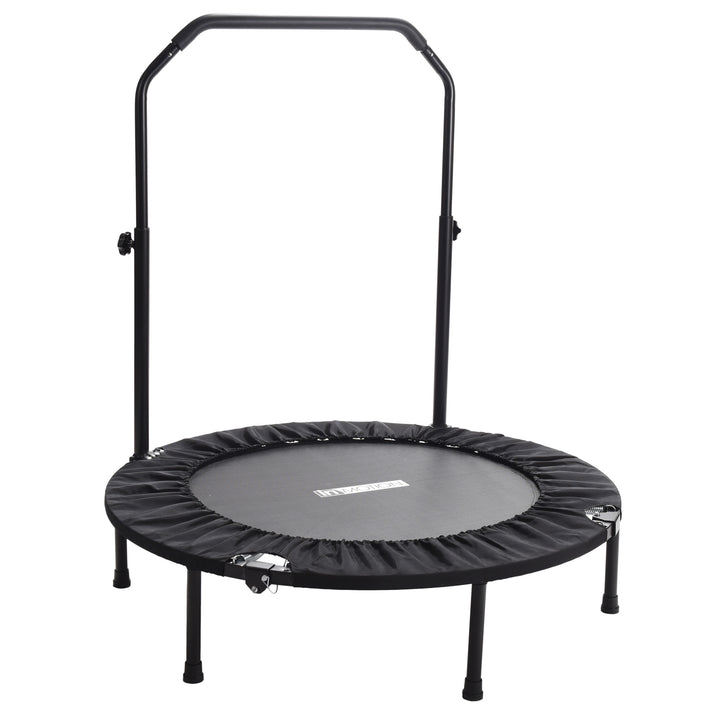 Stamina inMotion 40" Round Fitness Trampoline with Adjustable Handlebars, Black