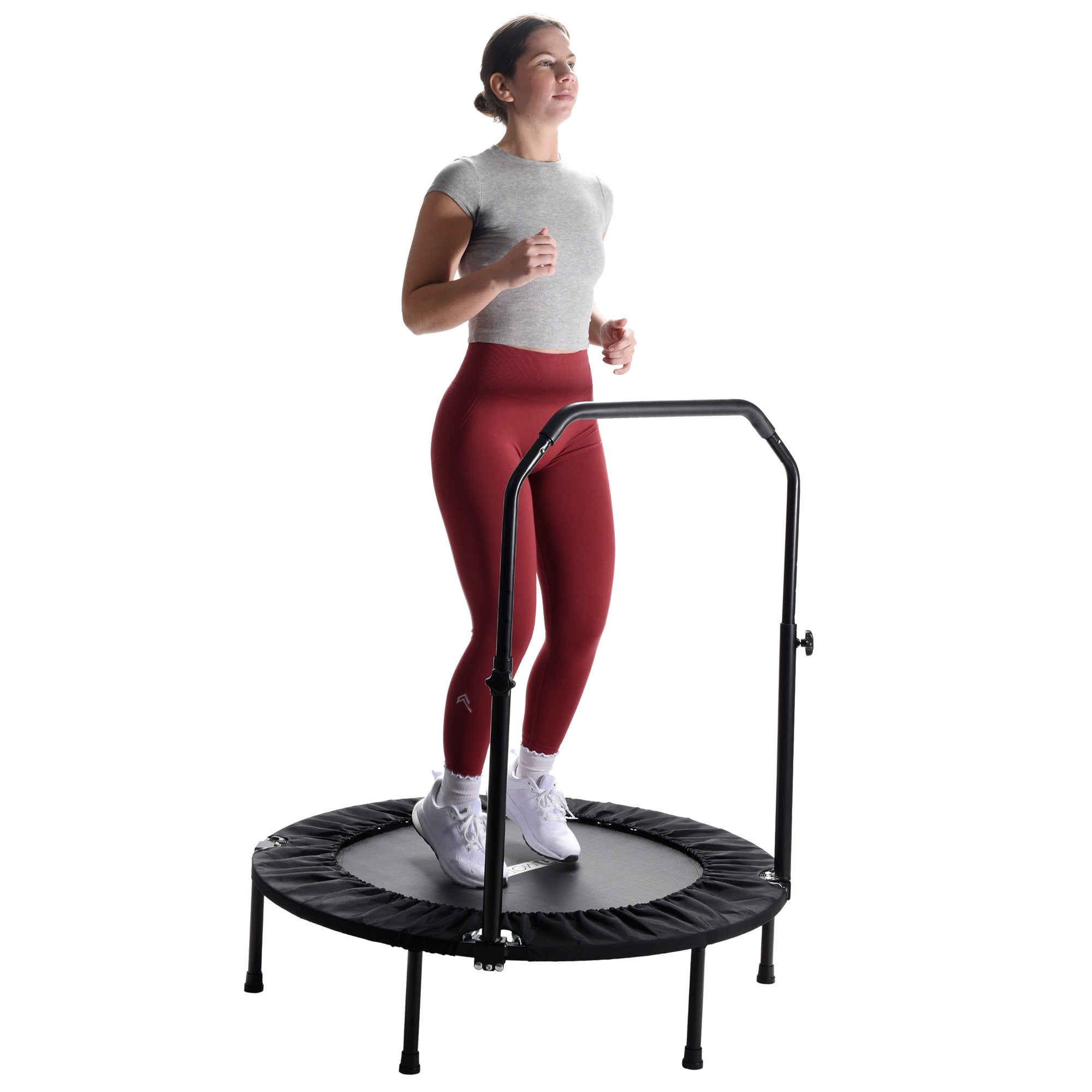 Stamina inMotion 40" Round Fitness Trampoline w/ Adjustable Handlebars(Open Box) - VMInnovations