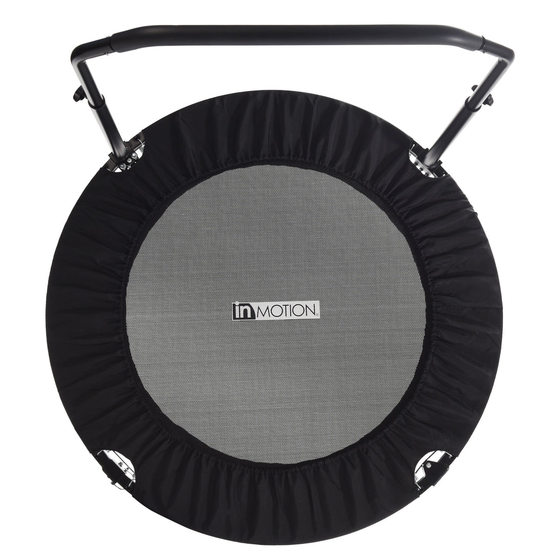 Stamina inMotion 40" Round Fitness Trampoline with Adjustable Handlebars, Black