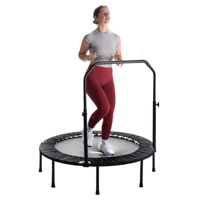 Stamina inMotion 48" Round Trampoline with Adjustable Handlebar, Black(Open Box)
