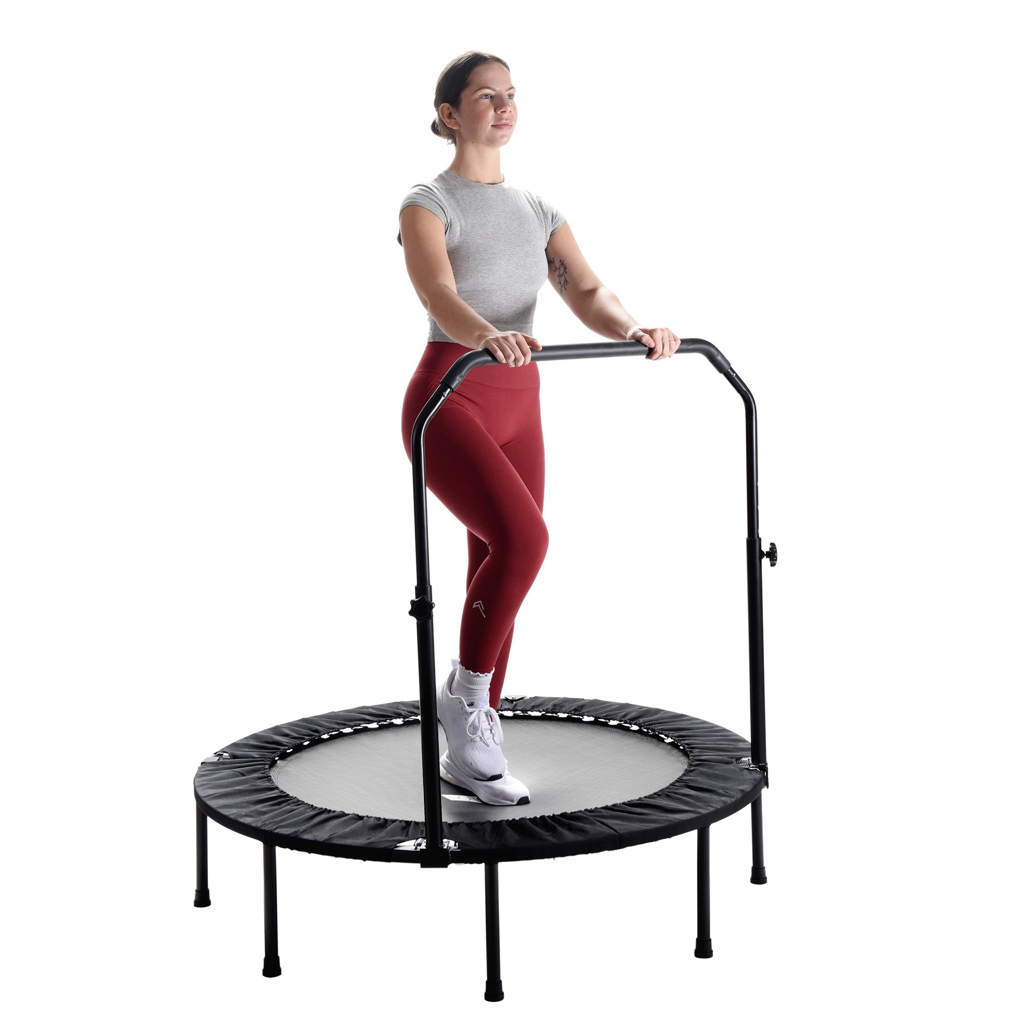 Stamina inMotion 48" Round Trampoline with Adjustable Handlebar, Black(Open Box) - VMInnovations