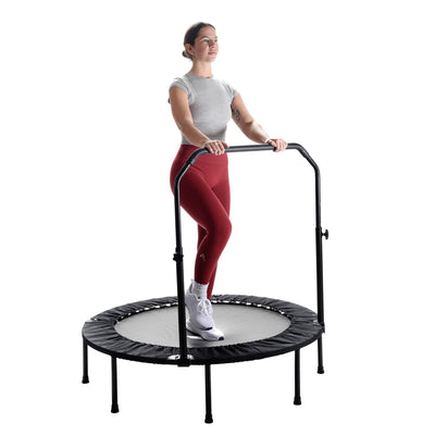 Stamina inMotion 48" Round Trampoline with Adjustable Handlebar, Black(Open Box) - VMInnovations