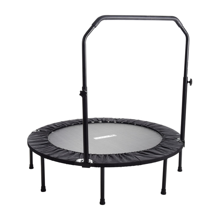 Stamina inMotion 48" Round Fitness Trampoline with Adjustable Handlebars, Black