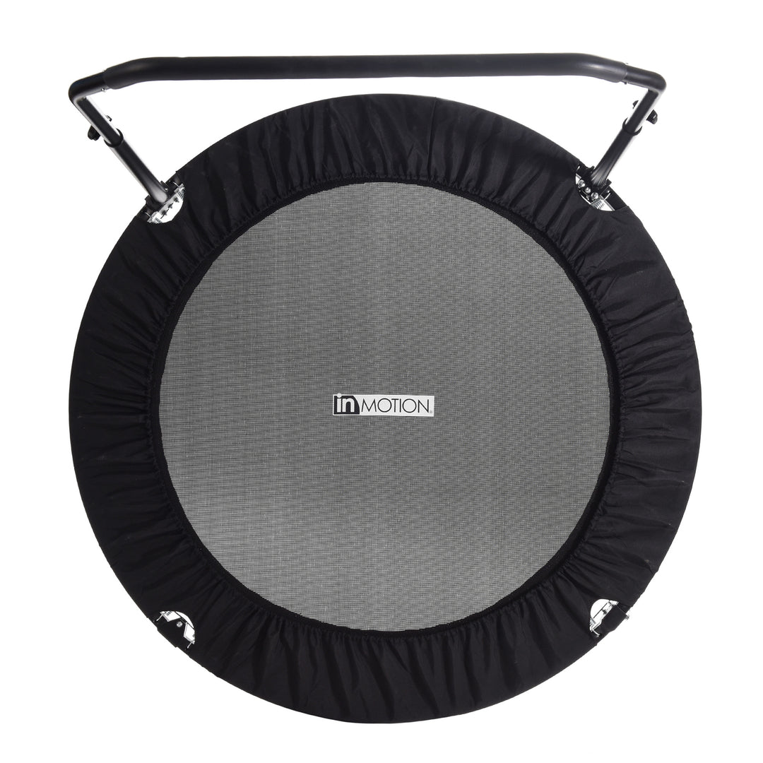 Stamina inMotion 48" Round Fitness Trampoline with Adjustable Handlebars, Black