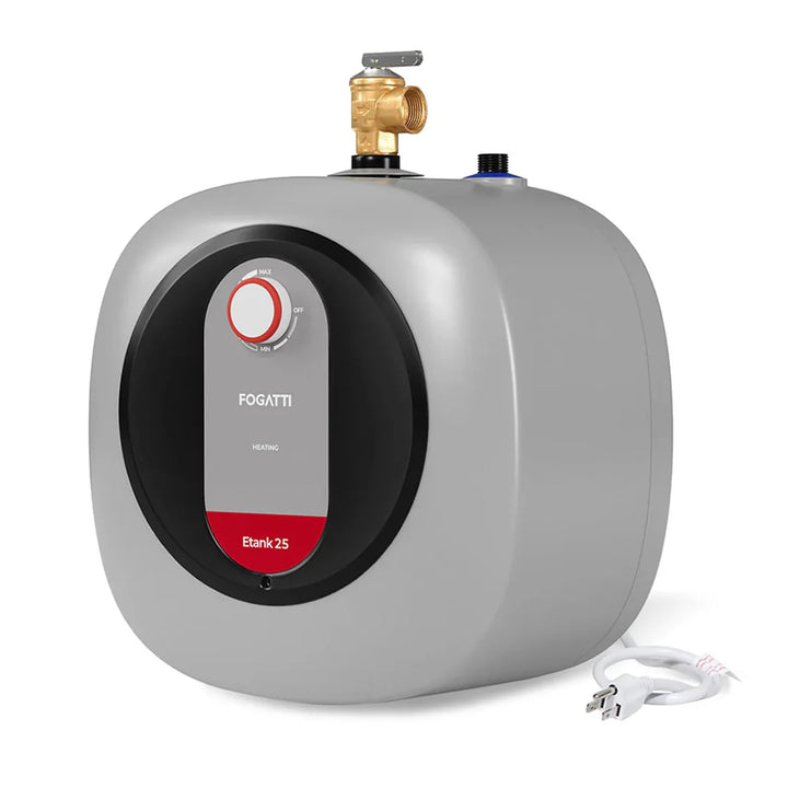 Fogatti 2.5 Gallon 1440W Mini Tank Water Heater, Wall/Floor Mount,Gray(Open Box)
