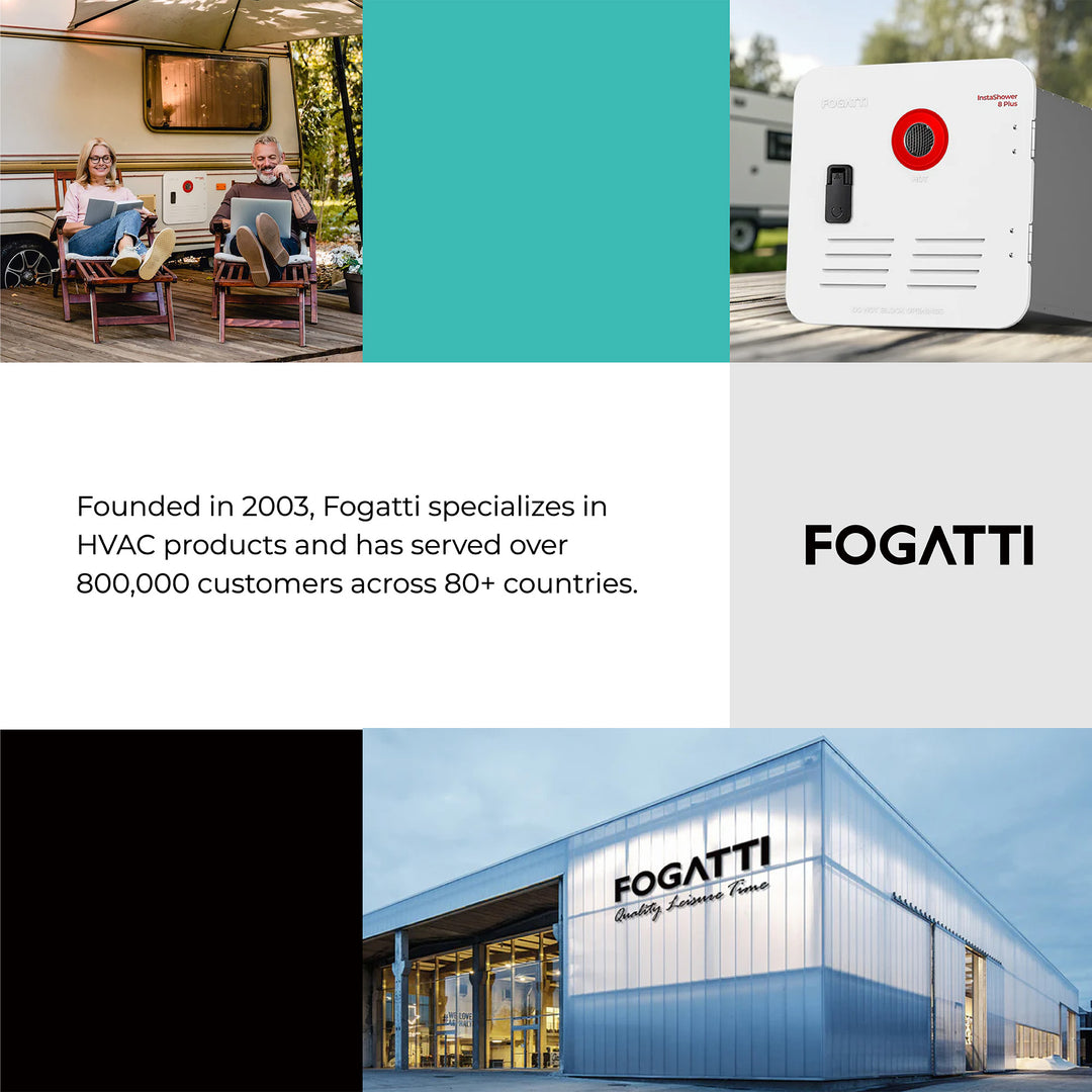 Fogatti 2.5 Gallon 1440W Mini Tank Water Heater, Wall/Floor Mount,Gray(Open Box)