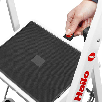 Hailo Folding Step Stool, Non-Slip 2 Step Ladder for Home & Kitchen (Open Box) - VMInnovations