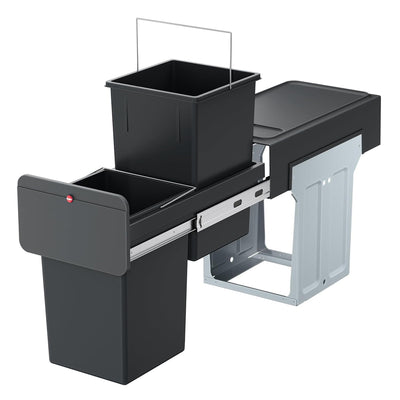 Hailo Kitchen Trash Can Dual 14L Waste Separation, EcoLine Design L (Open Box) - VMInnovations