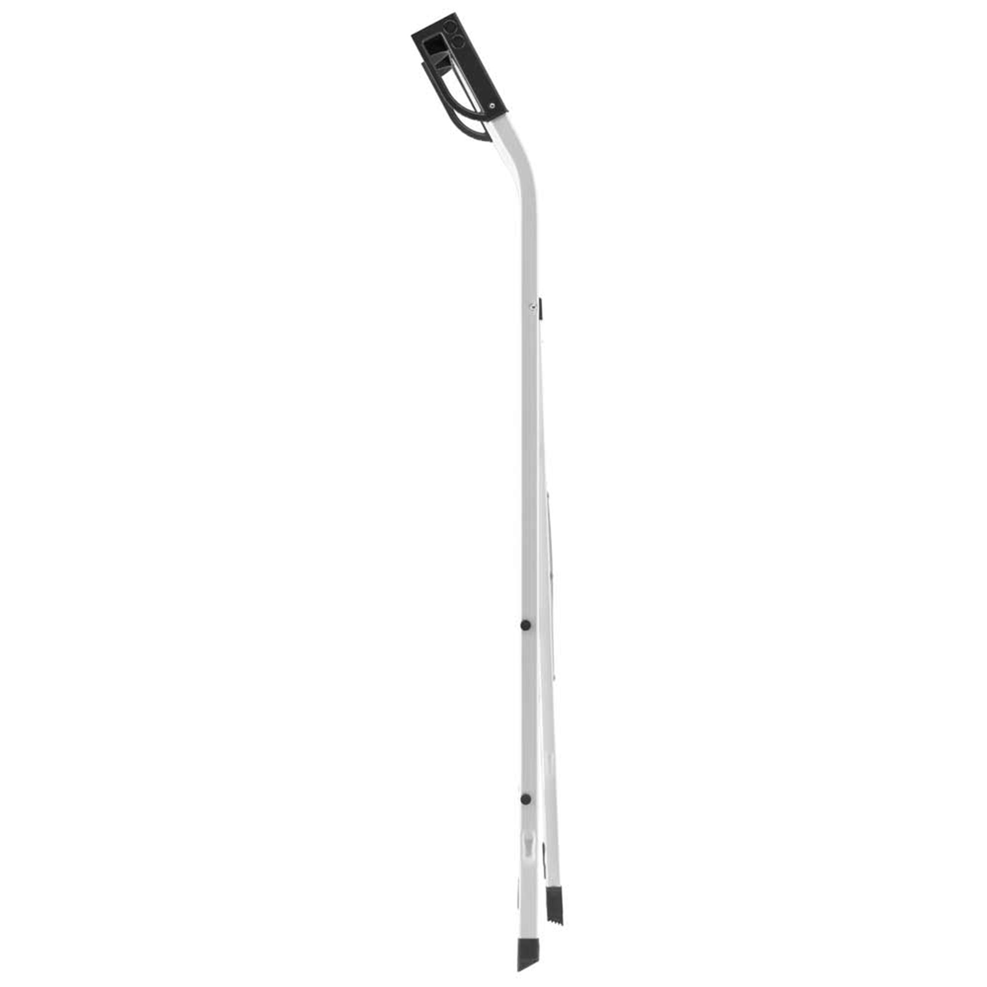 Hailo Folding Step Stool, Non-Slip 3 Step Steel Ladder, White (Open Box) - VMInnovations