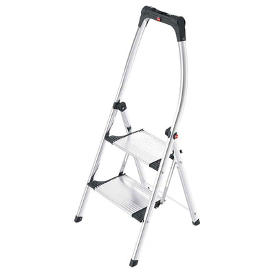 Hailo Folding Step Stool 2 Step Ladder w/Tray for Home & Kitchen, K100(Open Box) - VMInnovations