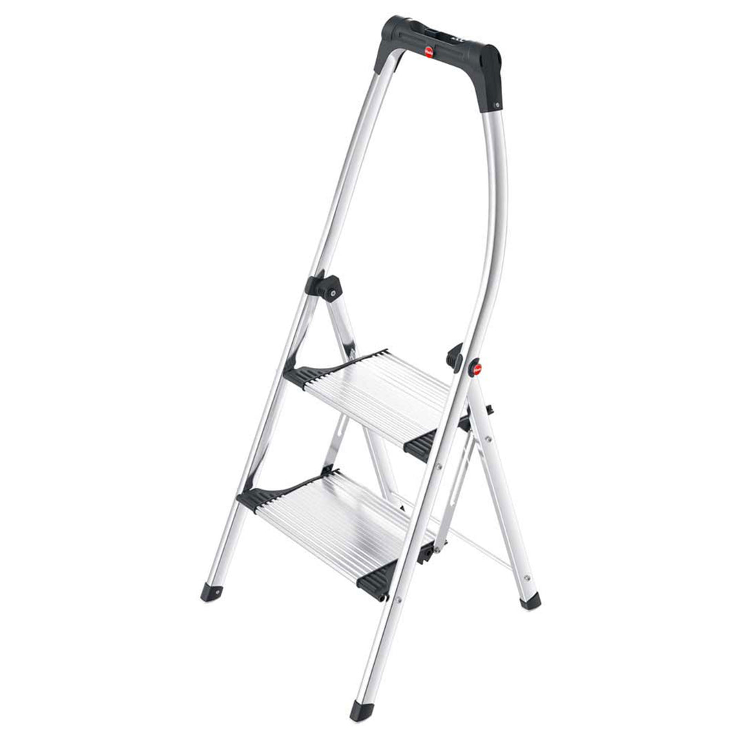 Hailo Folding Step Stool, 2 Step Ladder w/Tray for Home & Kitchen, K100 (Used)